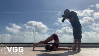 Naked yoga on top